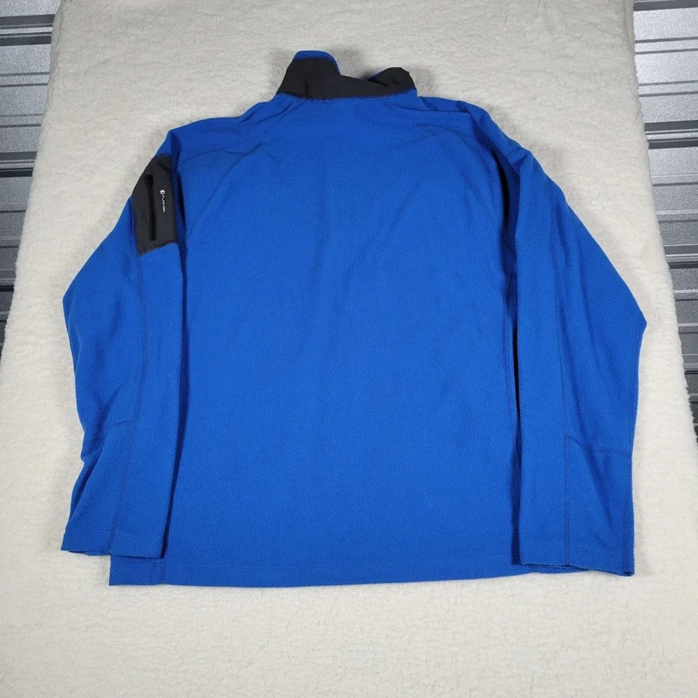 The North Face Fleece Pullover Mens XL Blue TKA 100 1/4 Zip Mock Neck Pocket